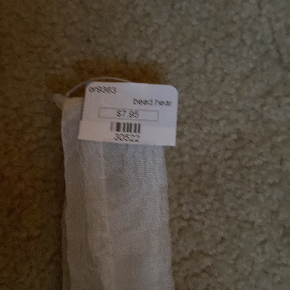 Beaded White Heart Ornament - Picture 2 of 2